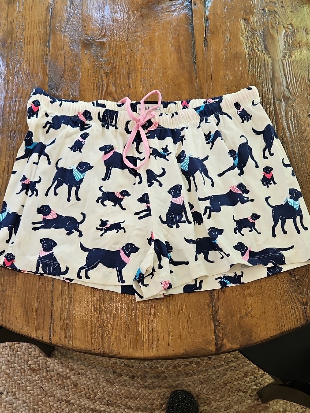 Little Blue House Dog-Print Pajama Shorts